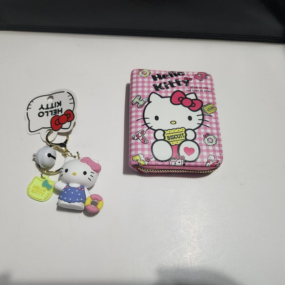 Hello kitty keychain and wallet bundle